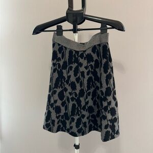 Ann Taylor Black and Gray A-Line Mini Skirt